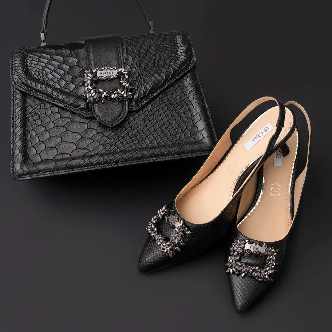 Lavish Slingback Pumps with Chic Crystal Accessory